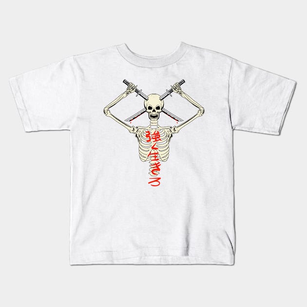 Death skull Kids T-Shirt by Summerdsgn